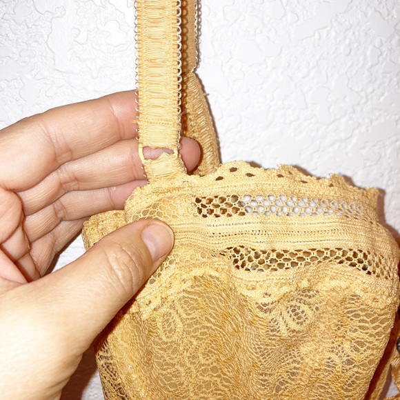 FREE PEOPLE Intimately Daisy Lace Bra GOLDENROD SZ: 34DD (34E) - Picture 4 of 11